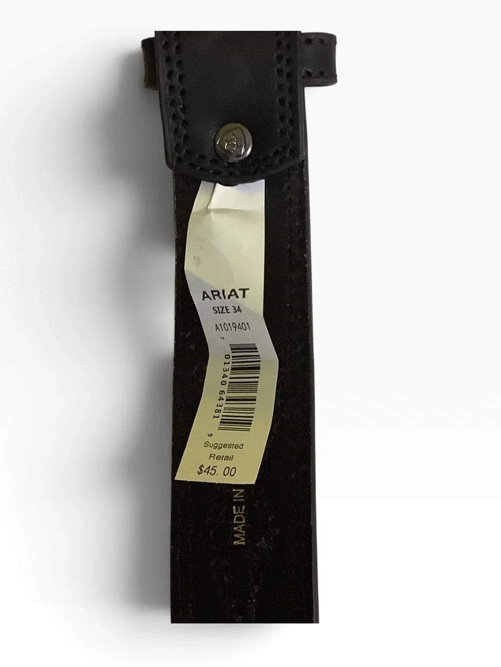 Ariat NWT Western Belt Sz 34 Black